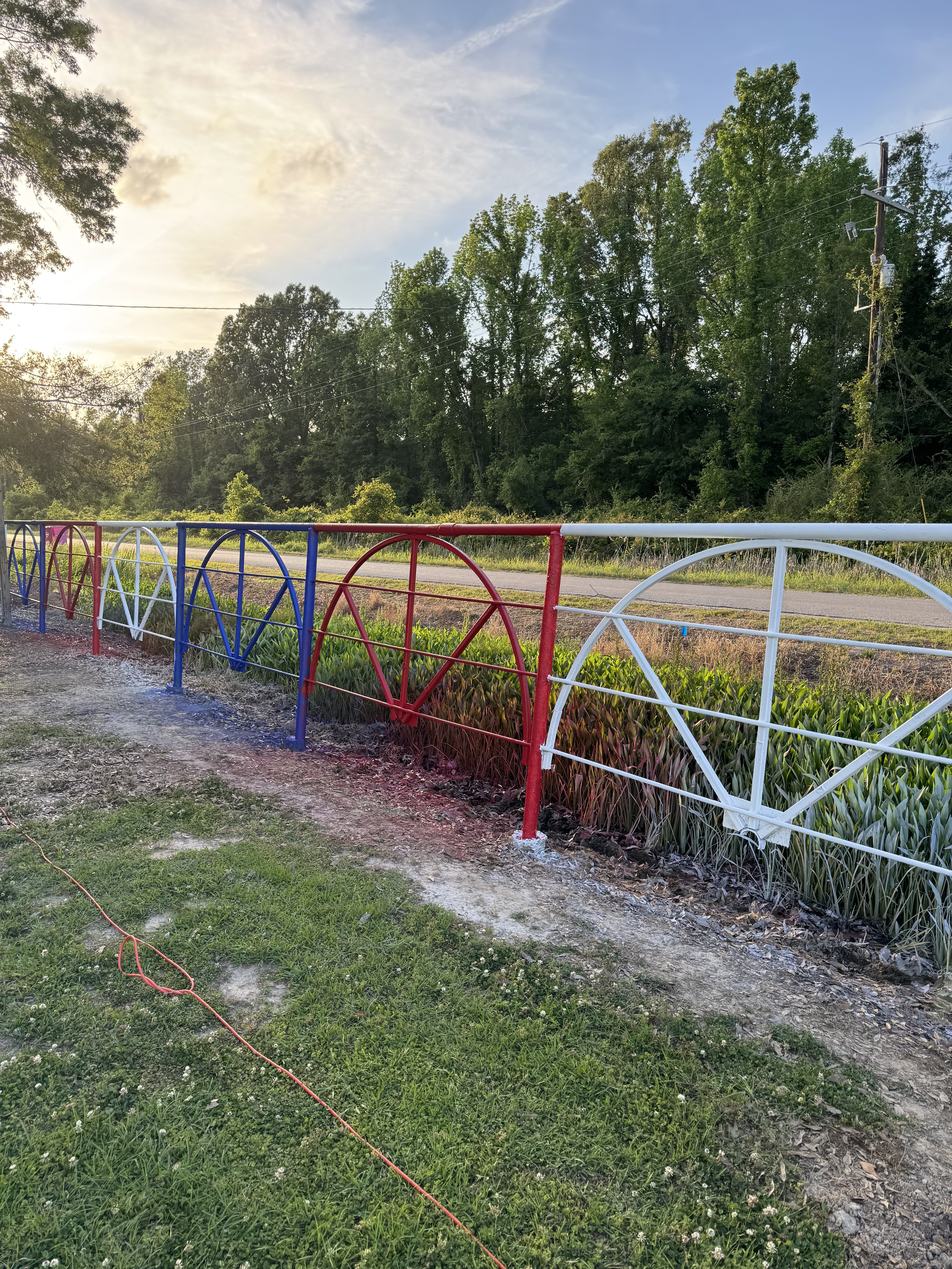 Full fence line before painting, Weston, TX