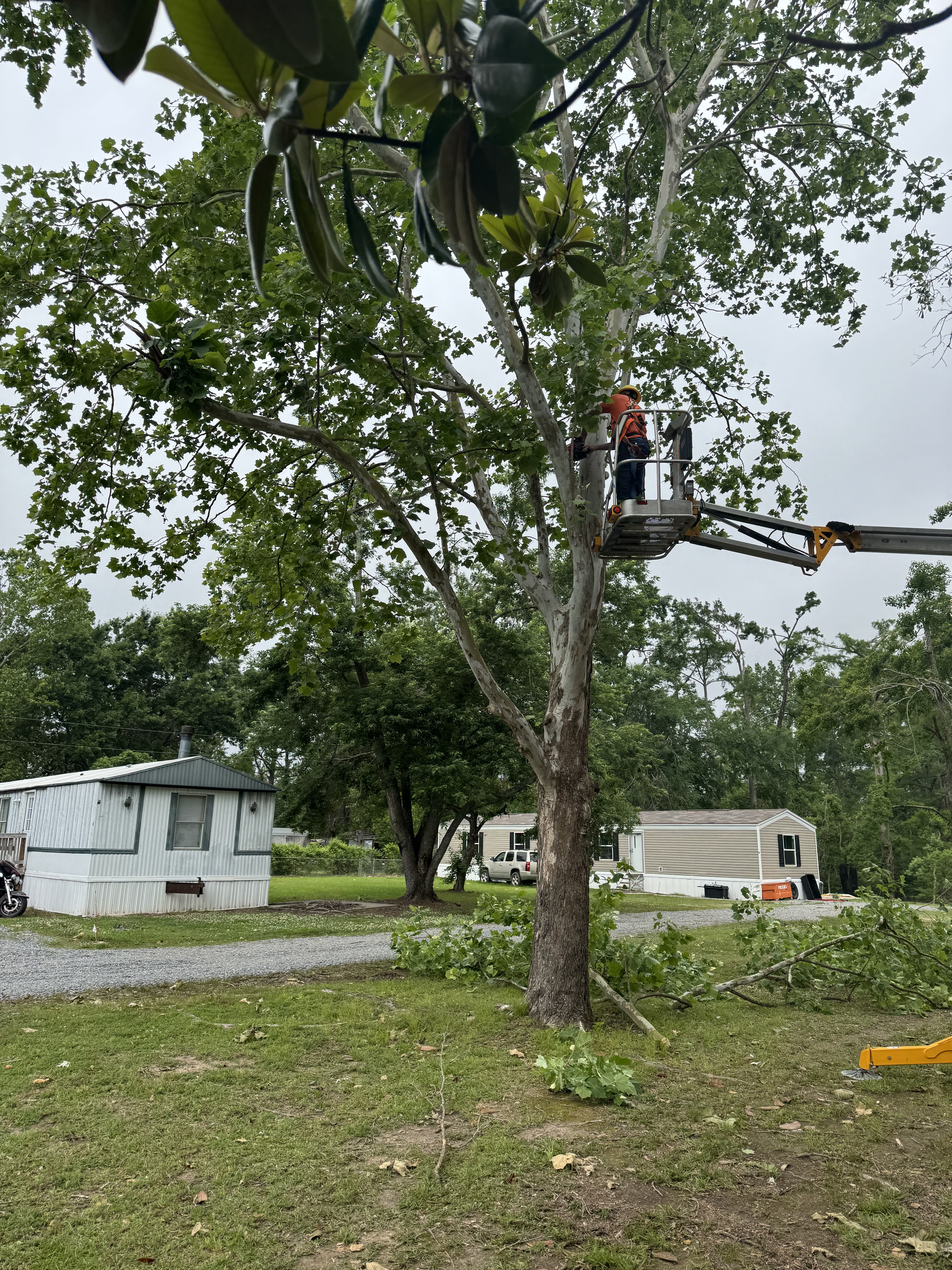Crew member operating aerial platform — McKinney, TX