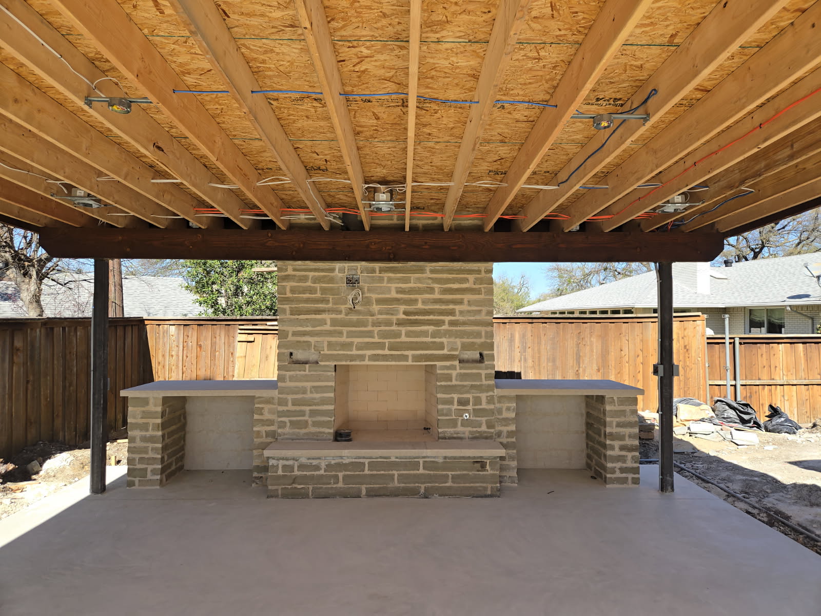 Outdoor Fireplace Build
